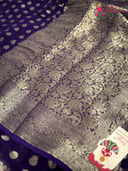 Purple Soft Georgette Banarasi Zari Weave Saree for Raksha Bandhan | Graceful Pick