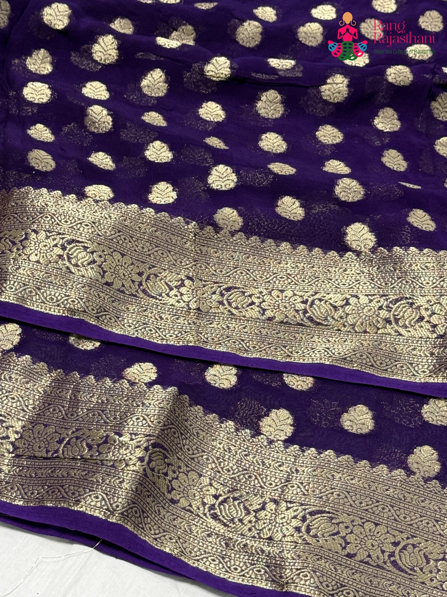 Purple Soft Georgette Banarasi Zari Weave Saree for Raksha Bandhan | Graceful Pick