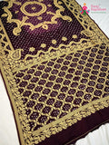 burgundy saree ethnic wear by Rang Rajasthani