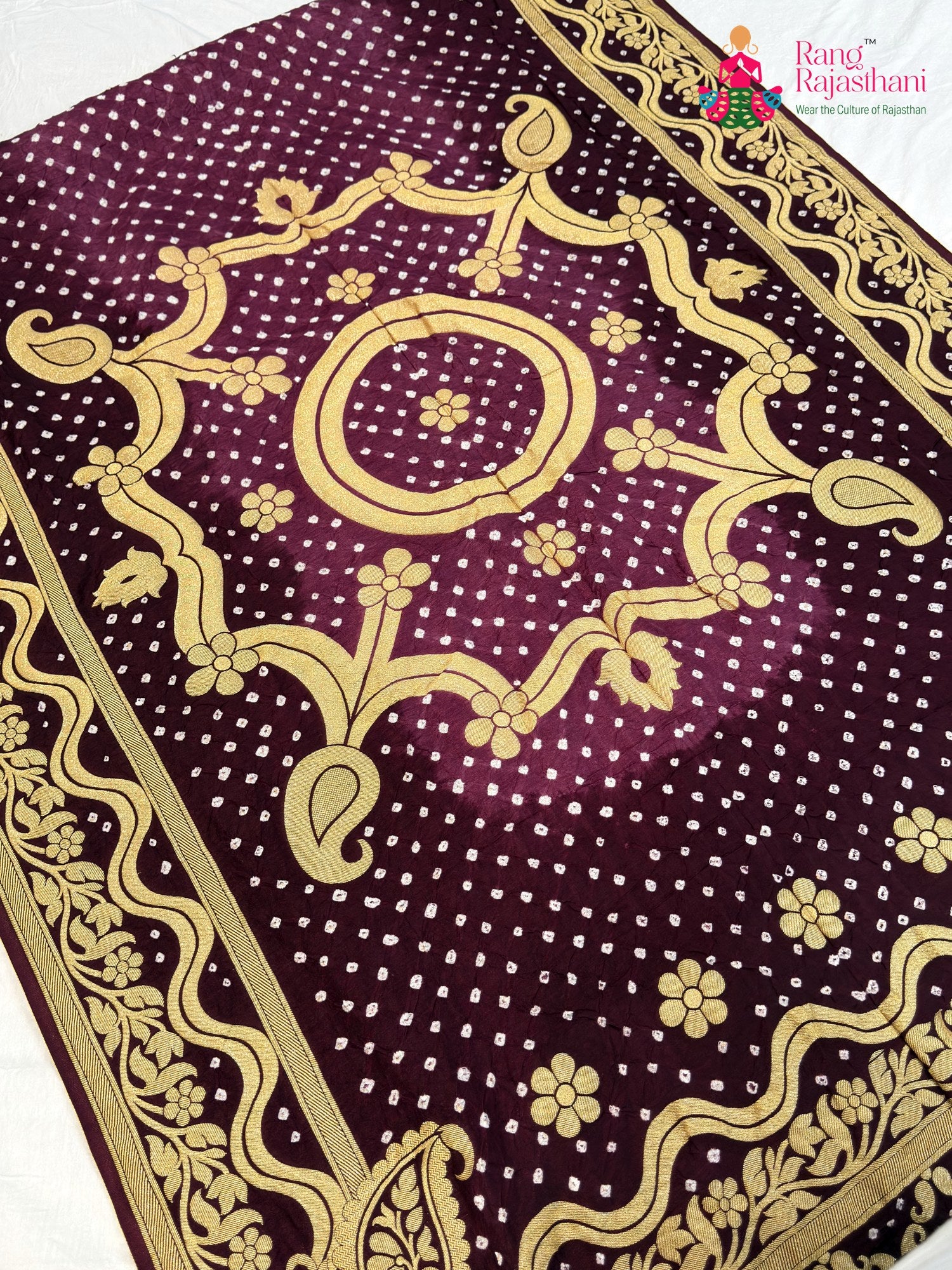 Purple Soft Georgette Khaddi Weave Chunri Saree for Festive Celebration | Designer Collection