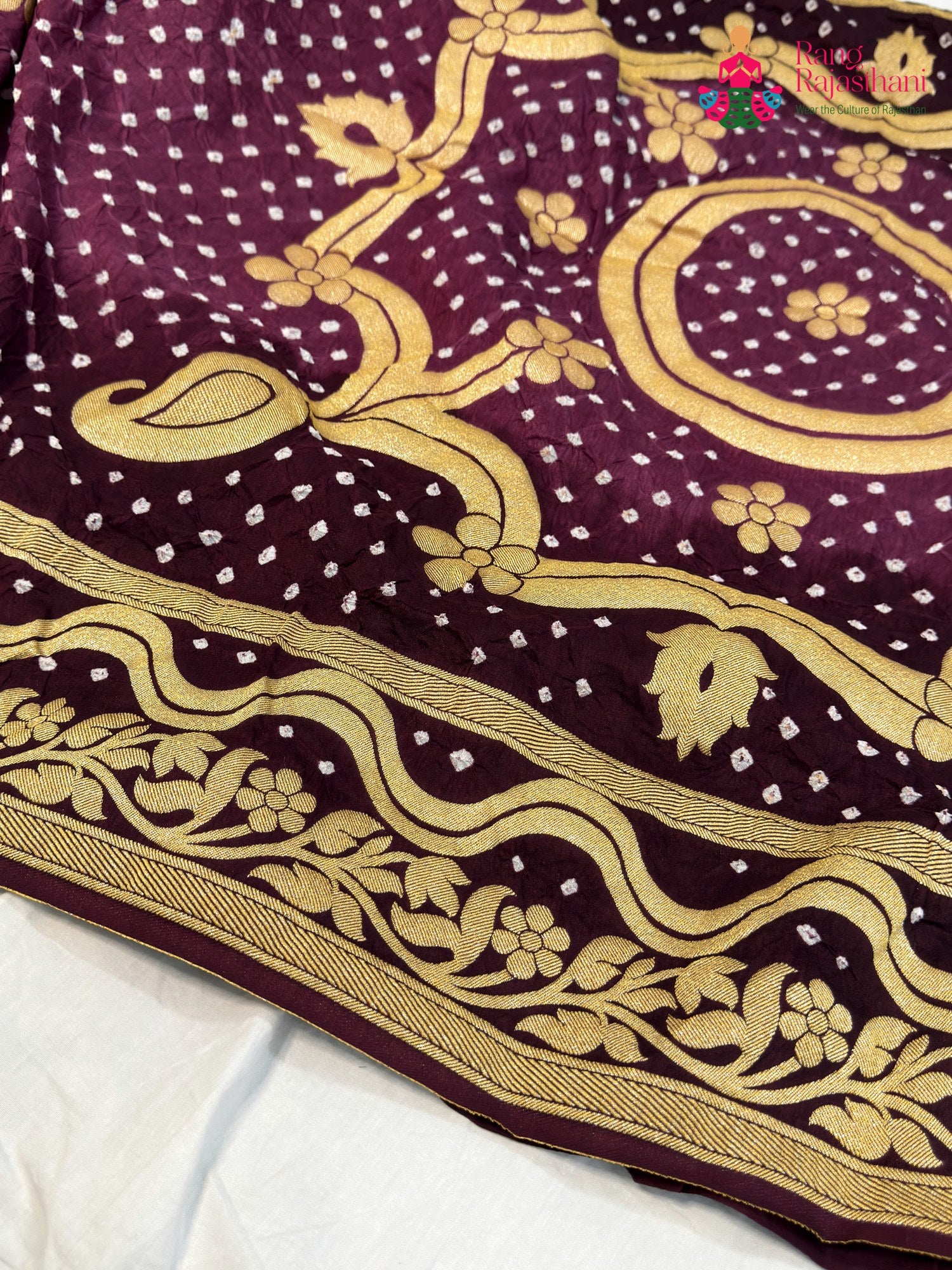 Purple Soft Georgette Khaddi Weave Chunri Saree for Festive Celebration | Designer Collection