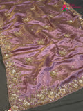 Purple Synthetic Hand Embellishment Saree for Bridal | Curated Pick