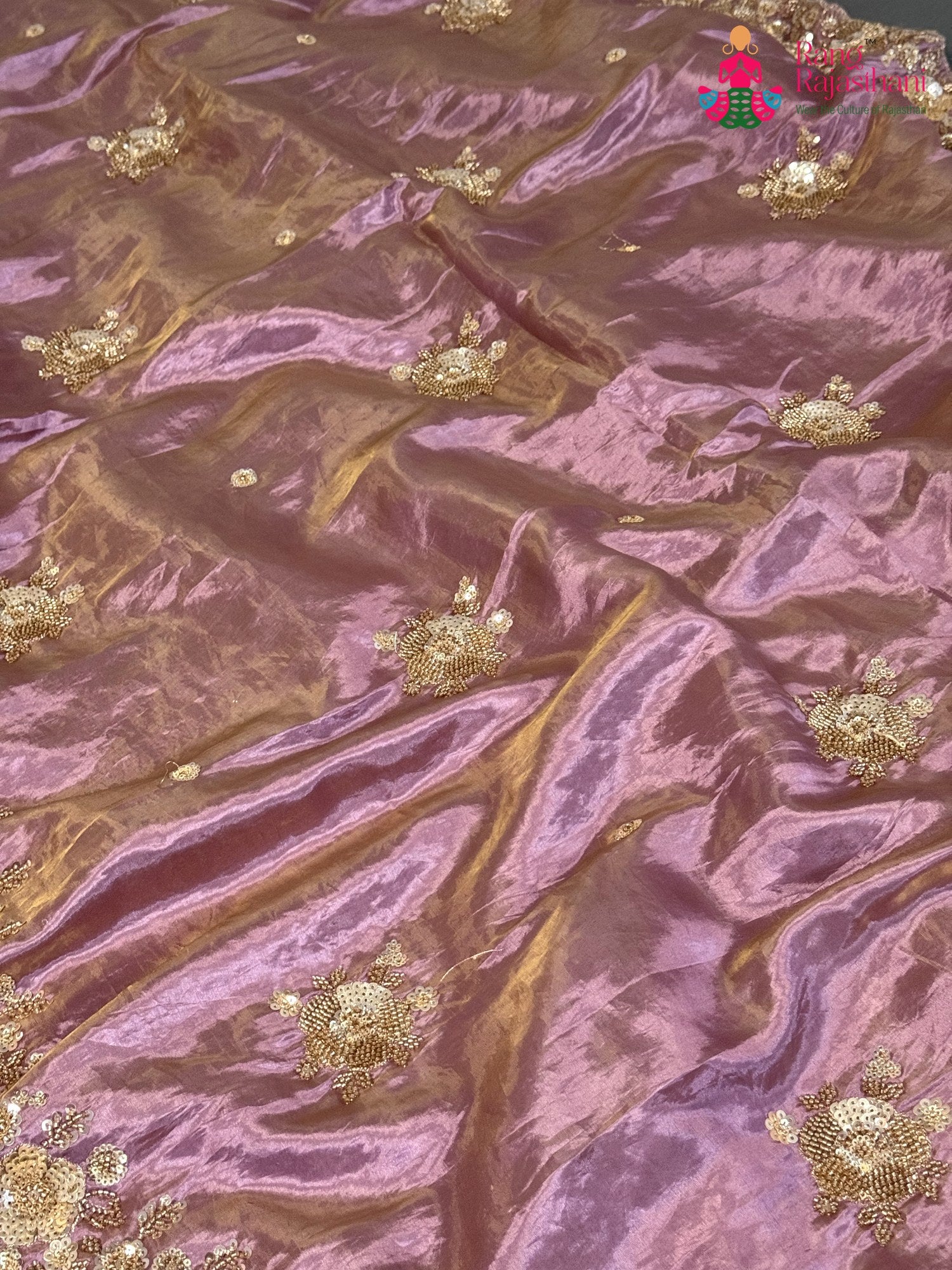 Purple Synthetic Hand Embellishment Saree for Bridal | Curated Pick