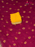 Rani Chiffon Hand Embellishment Saree for Bridal | Bridal Wear