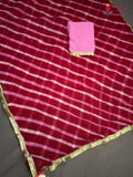 rani chiffon leheriya saree ethnic wear by Rang Rajasthani
