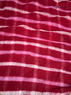border detail of rani chiffon leheriya saree