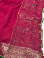 border detail of rani chinnon saree
