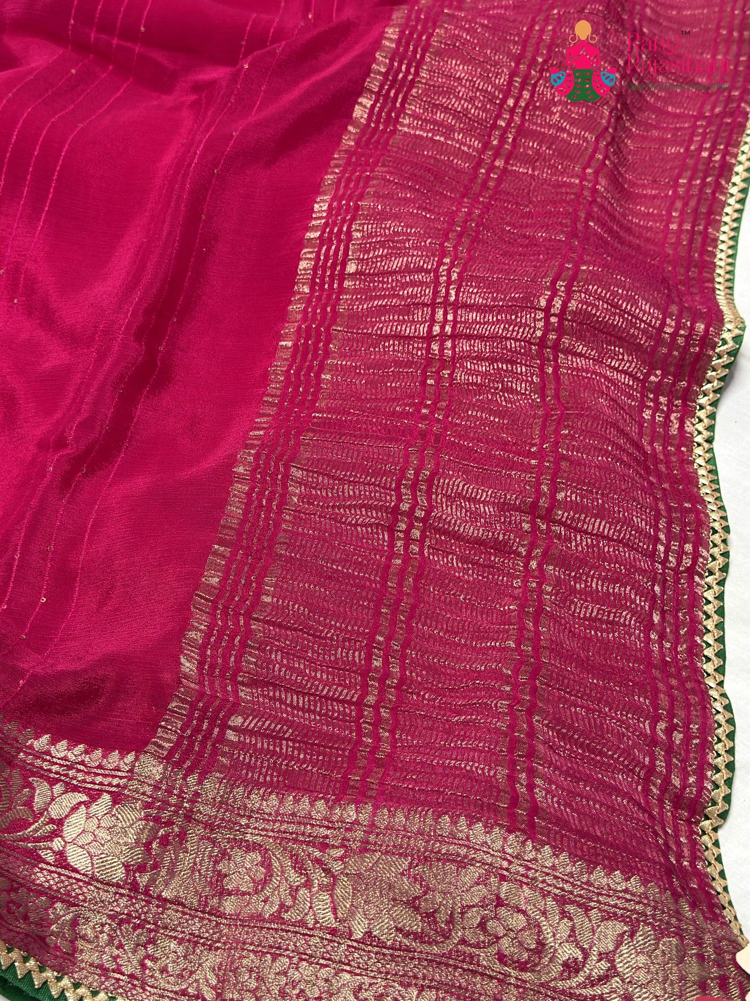 Rani Chinnon Plain Saree for Karwa Chauth | Top Choice