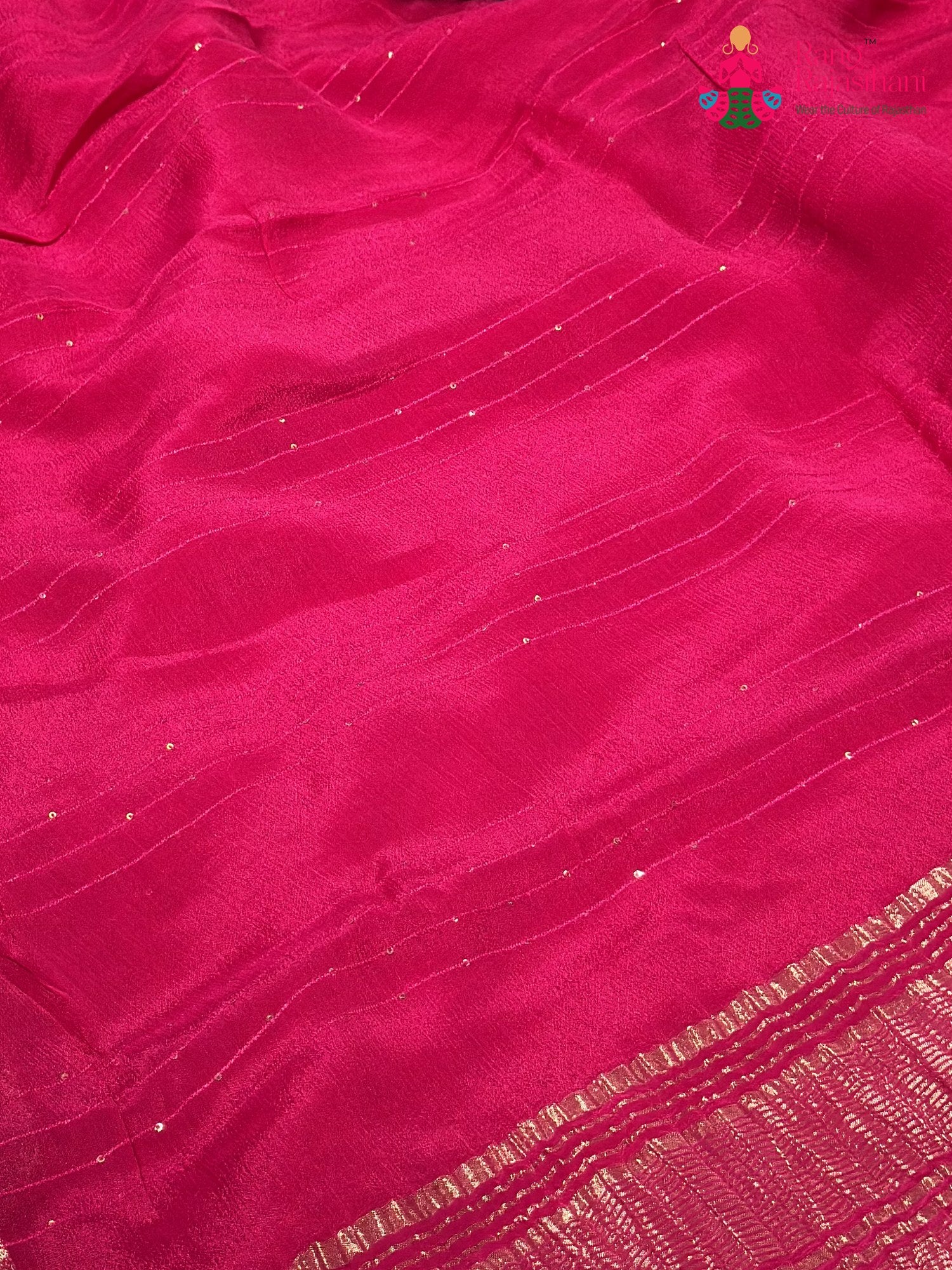 Rani Chinnon Plain Saree for Karwa Chauth | Top Choice