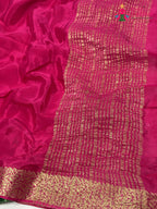 Rani Chinnon Plain Saree for Raksha Bandhan | Refined Pick