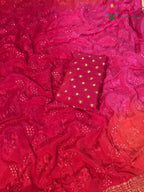 Rani Chinnon Resham Embroidery Saree for Bridal | Buy Today