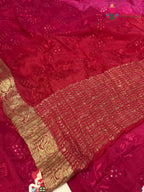 Rani Chinnon Resham Embroidery Saree for Bridal | Buy Today