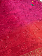 Rani Chinnon Resham Embroidery Saree for Bridal | Buy Today