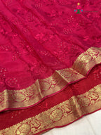 Rani Chinnon Resham Embroidery Saree for Bridal | Buy Today