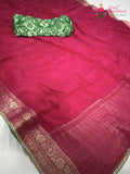 Rani Chinnon Saree for Karwa Chauth | Curated Pick