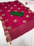Rani Chinnon Sequin Saree for Sangeet Night | Bridal Wear