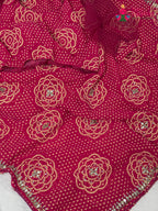 fabric texture of rani fabric saree
