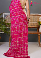 Rani Gajji Silk Bandhani Chunri Dupatta for Festive Wear | Elegant Edit