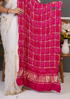 Rani Gajji Silk Bandhani Chunri Dupatta for Festive Wear | Elegant Edit