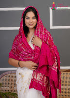 Rani Gajji Silk Bandhani Chunri Dupatta for Festive Wear | Elegant Edit