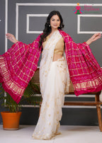 Rani Gajji Silk Bandhani Chunri Dupatta for Festive Wear | Elegant Edit