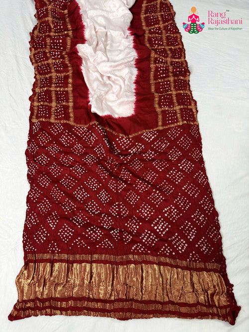 Rani Gajji Silk Bandhani Saree : Ease Grace main-image