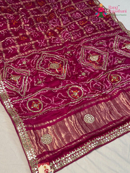 Rani Gajji Silk Gota Patti Saree for Bridal | Shop Latest main-image