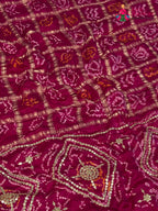 Rani Gajji Silk Gota Patti Gharchola Saree for Bridal | Classic Edit