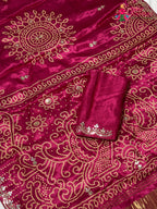 Rani Modal Bandhani Chunri Saree for Festive Wear | Easy Drape