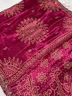 Rani Modal Bandhani Chunri Saree for Festive Wear | Easy Drape