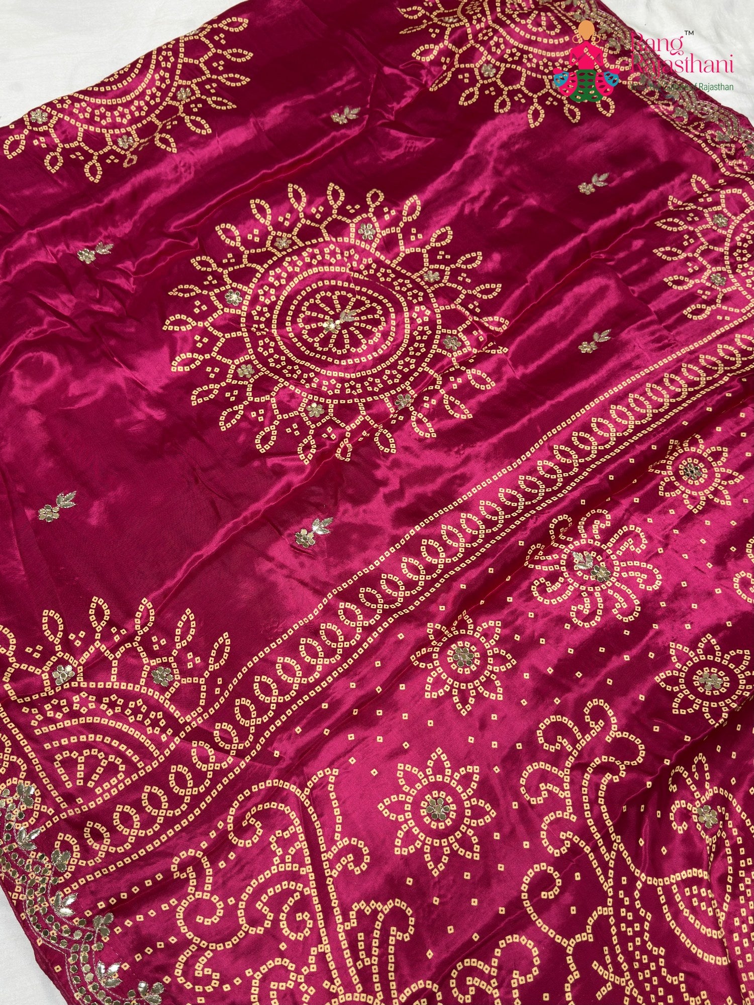 Rani Modal Bandhani Chunri Saree for Festive Wear | Easy Drape