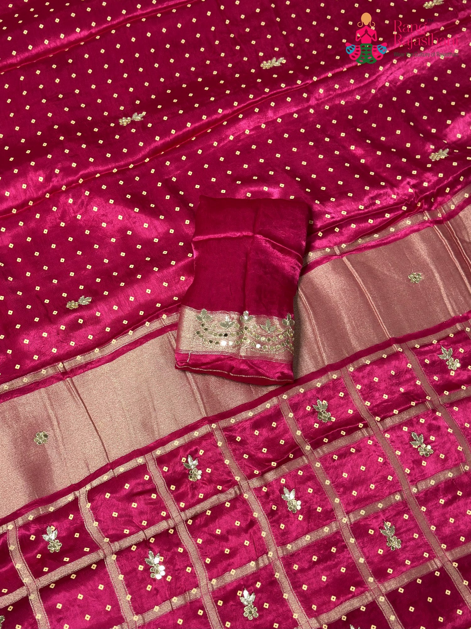 Rani Modal Gota Patti Saree for Wedding Reception | Top Choice