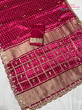 pallu detailing of rani modal gota patti saree