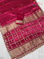 Rani Modal Gota Patti Saree for Wedding Reception | Top Choice