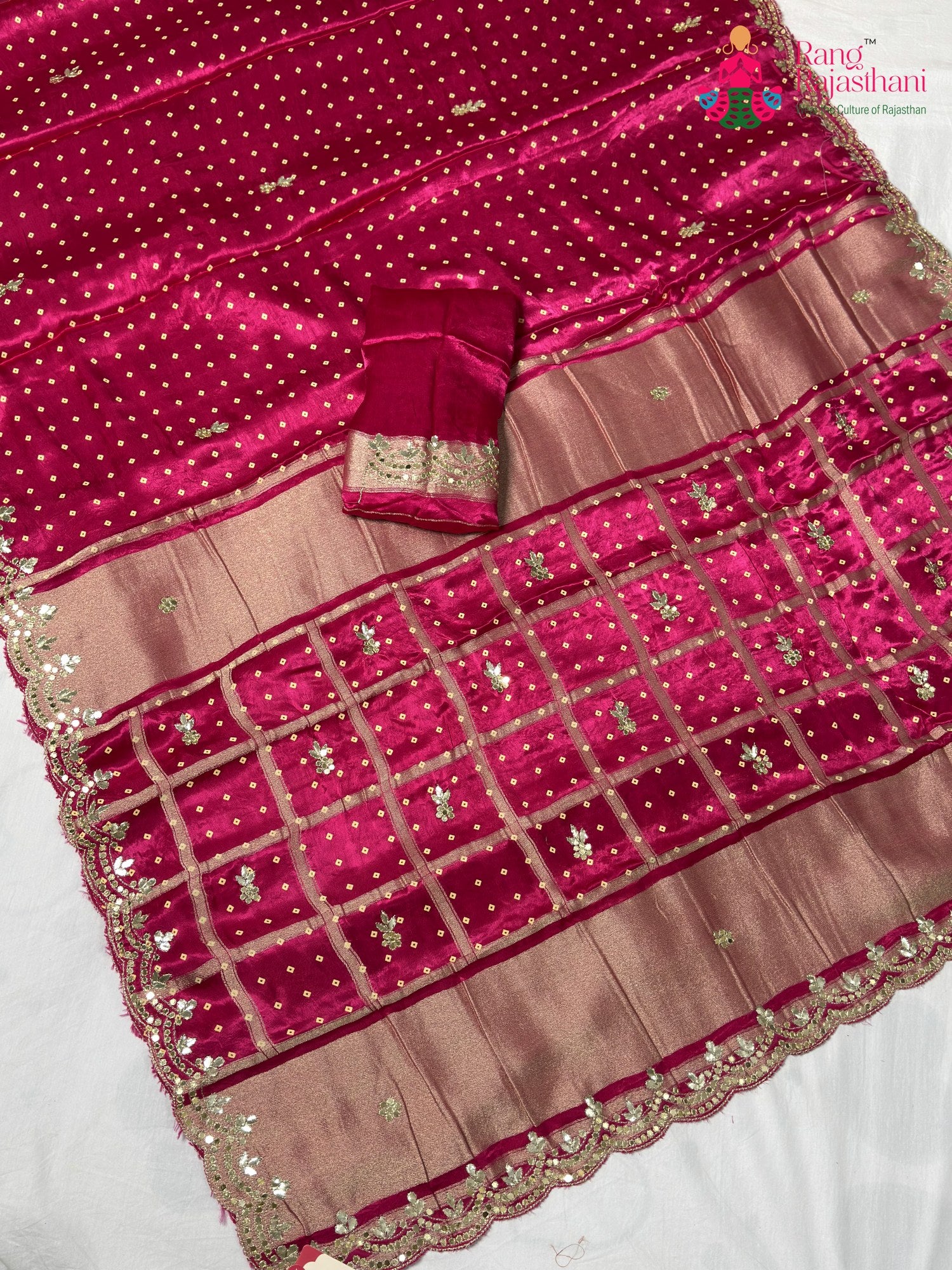 Rani Modal Gota Patti Saree for Wedding Reception | Top Choice