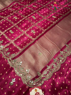Rani Modal Gota Patti Saree for Wedding Reception | Top Choice