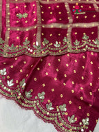 Rani Modal Gota Patti Saree for Wedding Reception | Top Choice