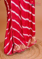 Rani Modal Leheriya Saree for Festive Celebration | Exclusive Edit