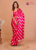 Rani Modal Leheriya Saree for Festive Celebration | Exclusive Edit