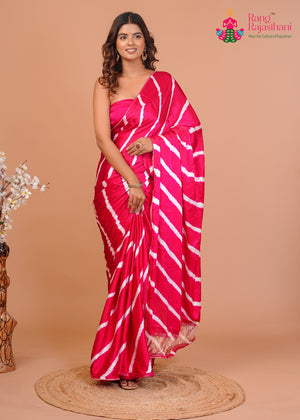Rani Modal Leheriya Saree for Festive Celebration | Exclusive Edit