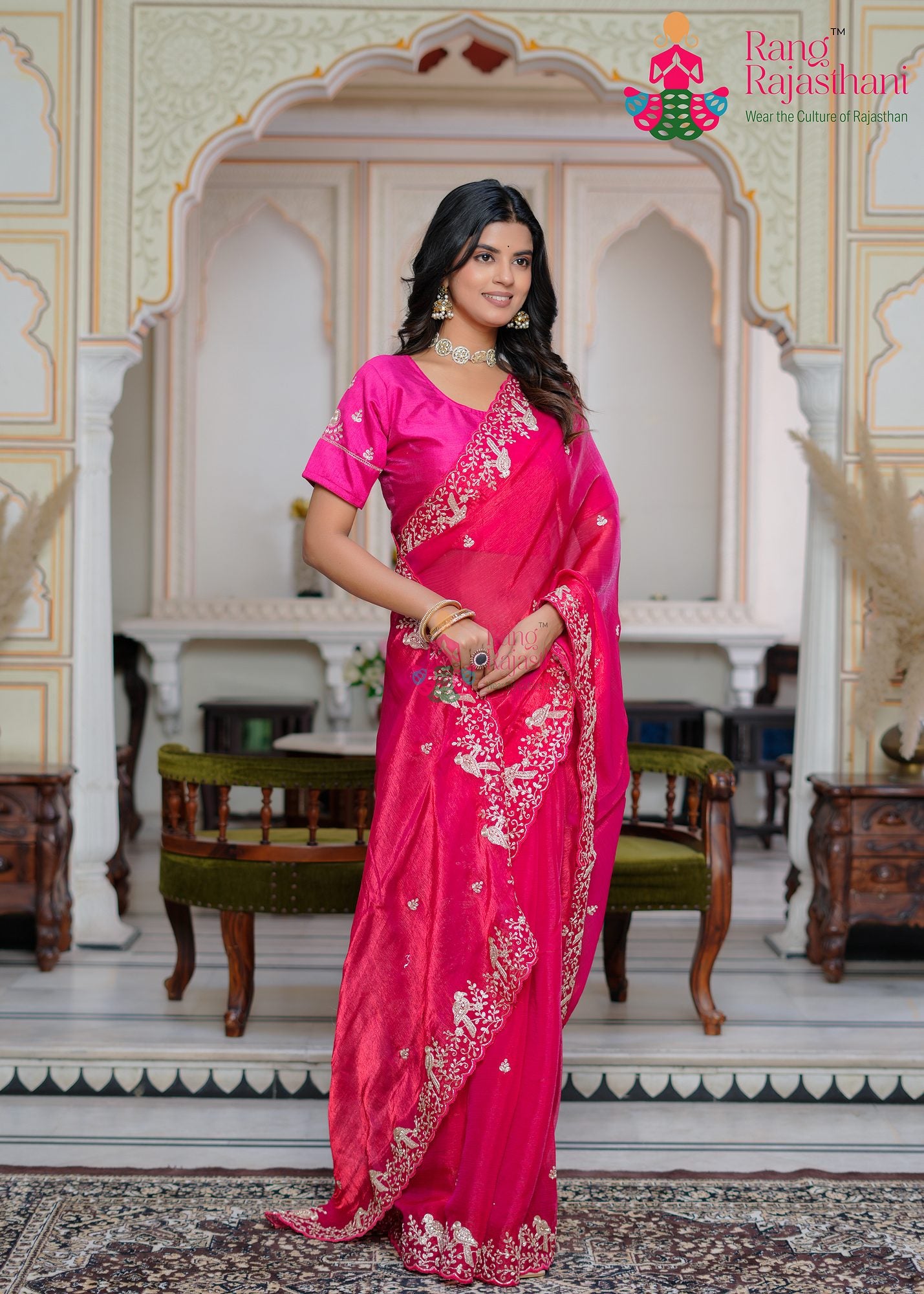 Rani Party Wear Saree— Wedding saree | Rang Rajasthani