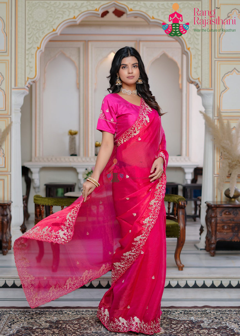 Rani Party Wear Saree— Wedding saree | Rang Rajasthani