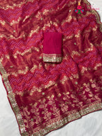 rani khaddi gota patti saree ethnic wear by Rang Rajasthani