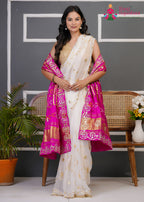 Rani Semi Gajji Silk Gota Patti Gharchola Dupatta for Festive Wear | Designer Pick