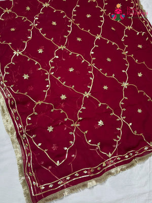 Rani Pure Chiffon Gota Patti Saree for Mehendi Ceremony | Classic Pick