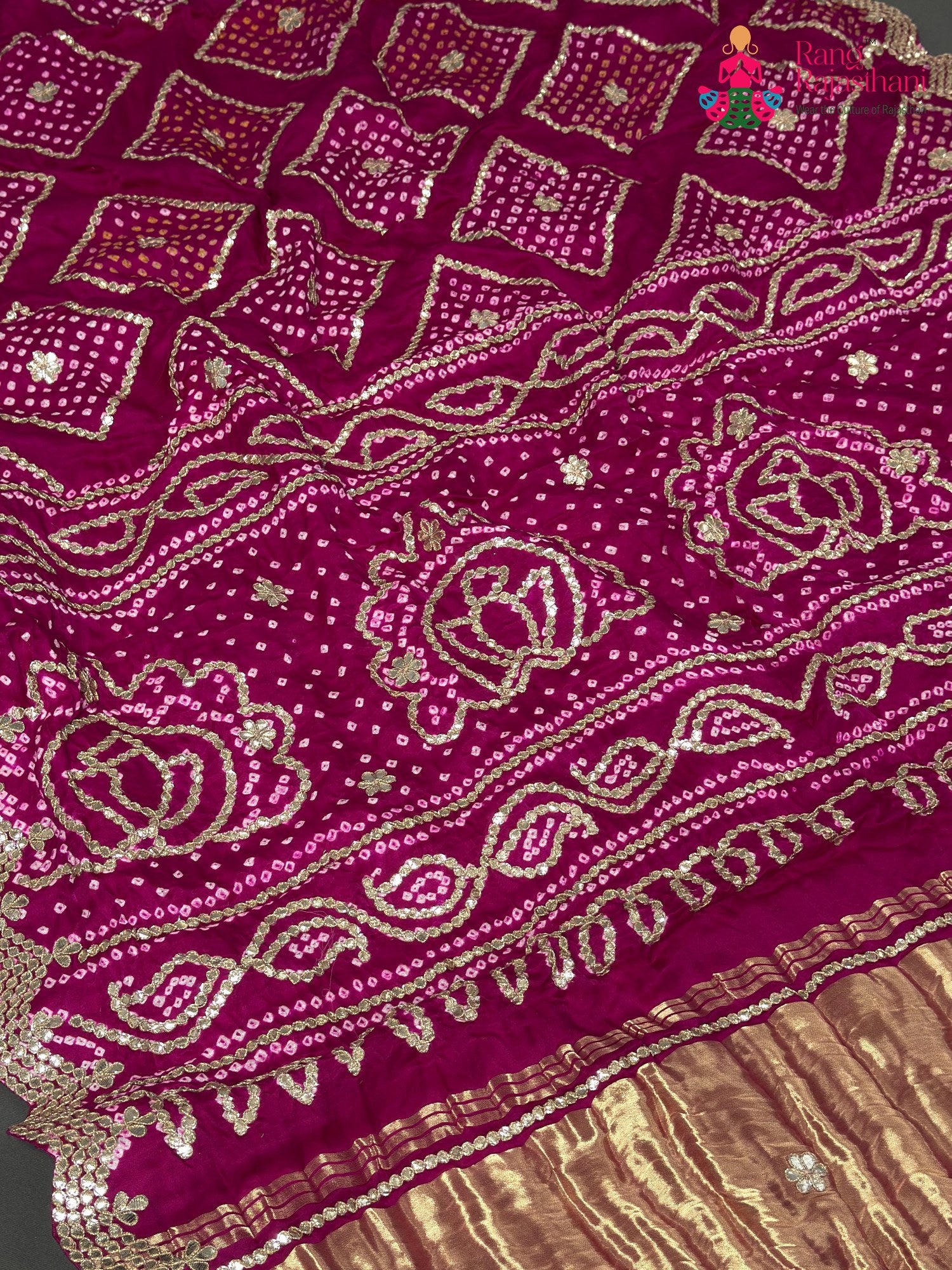 Rani Gajji Silk Gota Patti Saree for Mehendi Ceremony | Elegant Pick
