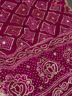 Rani Gajji Silk Gota Patti Gharchola Saree for Mehendi Ceremony | Wedding Edit