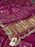 Rani Gajji Silk Gota Patti Gharchola Saree for Mehendi Ceremony | Wedding Edit