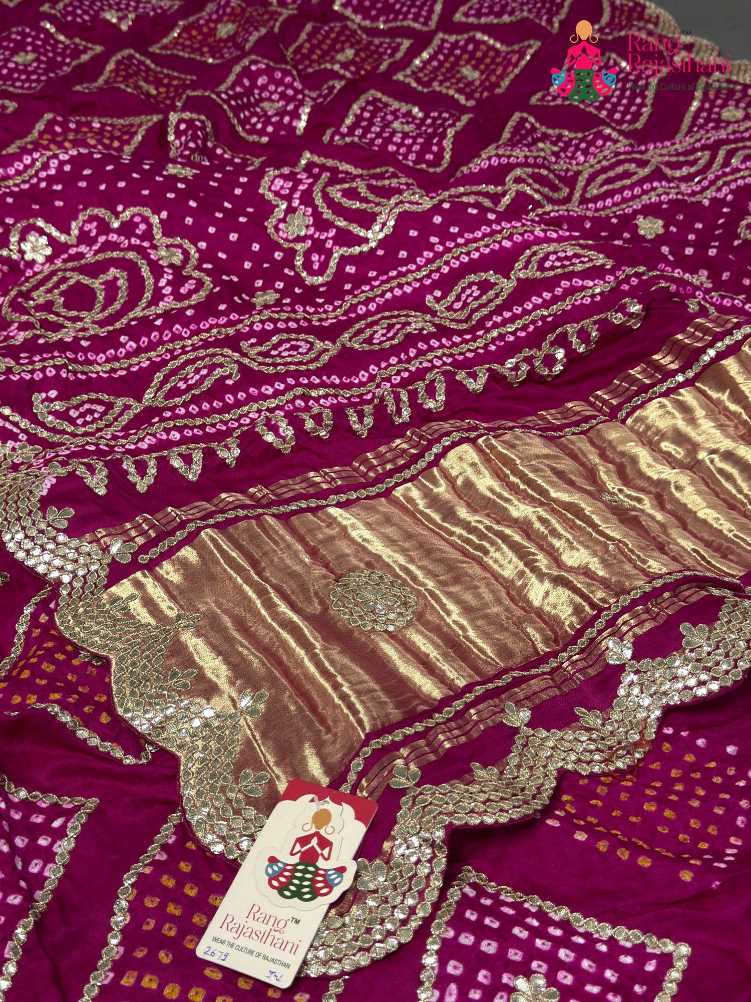 Rani Gajji Silk Gota Patti Saree for Mehendi Ceremony | Elegant Pick