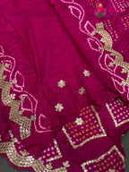 Rani Gajji Silk Gota Patti Gharchola Saree for Mehendi Ceremony | Wedding Edit